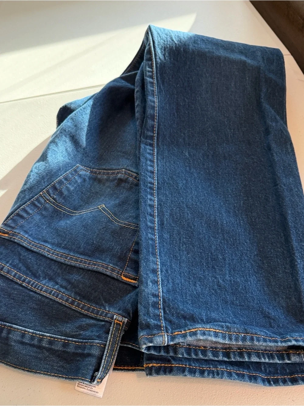 Levi 501 Medium Wash Stretch Blue Jeans 33X32